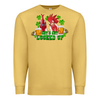 Antique Gold st. patrick's day roosters let's get lucked up Premium Sweatshirt - RanaPortraitStore