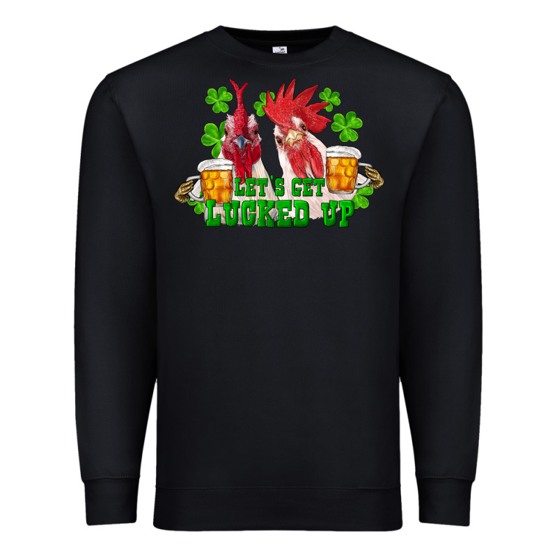 St. Patrick's Day Roosters Let's Get Lucked Up Premium Sweatshirt by RanaPortraitStore | Teevron