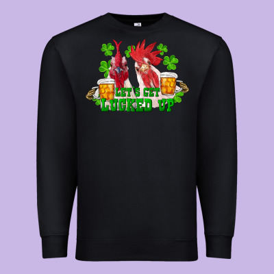 Premium Sweatshirt st. patrick's day roosters let's get lucked up