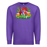 Purple st. patrick's day roosters let's get lucked up Premium Sweatshirt - RanaPortraitStore