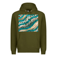 Army Green turquoise glitter Premium Hoodie - JahusDesignShop