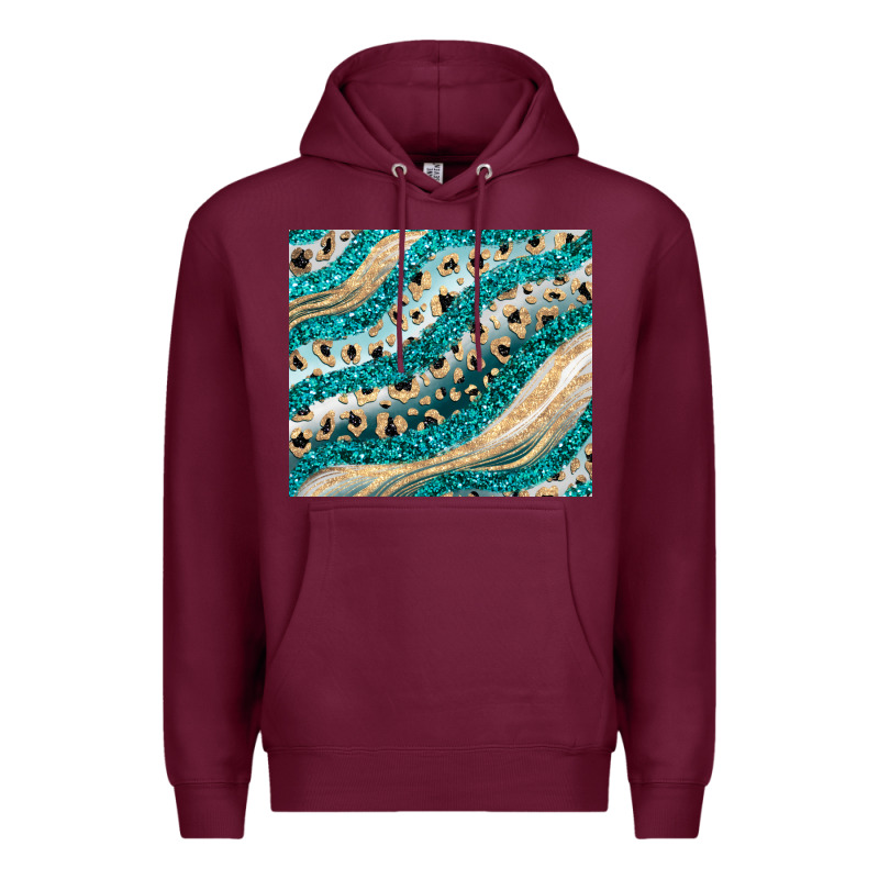Turquoise Glitter Premium Hoodie by JahusDesignShop | Teevron