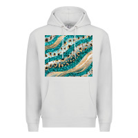 Dove Grey turquoise glitter Premium Hoodie - JahusDesignShop