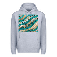 Heather Grey turquoise glitter Premium Hoodie - JahusDesignShop