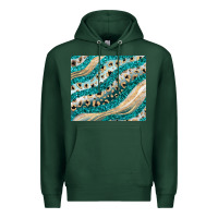Sports Green turquoise glitter Premium Hoodie - JahusDesignShop