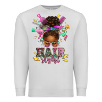 Dove Grey hair stylist afro messy bun Premium Sweatshirt - texasbilliewilder