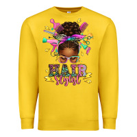 Lemon hair stylist afro messy bun Premium Sweatshirt - texasbilliewilder