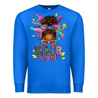 True Royal hair stylist afro messy bun Premium Sweatshirt - texasbilliewilder