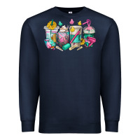 Navy hairstylist coffee cups Premium Sweatshirt - texasbilliewilder