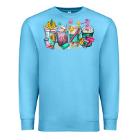 Ocean Blue hairstylist coffee cups Premium Sweatshirt - texasbilliewilder