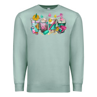 Seafoam hairstylist coffee cups Premium Sweatshirt - texasbilliewilder