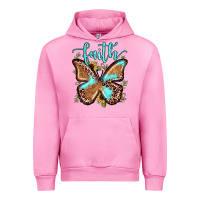 Fuchsia Pink faith leopard butterfly Urban Hoodie - JahusDesignShop