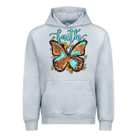 Heather Grey faith leopard butterfly Urban Hoodie - JahusDesignShop