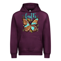 Mauve Wine faith leopard butterfly Urban Hoodie - JahusDesignShop