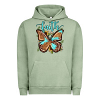 Pigment Oil Green faith leopard butterfly Urban Hoodie - JahusDesignShop