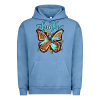 Pigment Pebble Blue faith leopard butterfly Urban Hoodie - JahusDesignShop