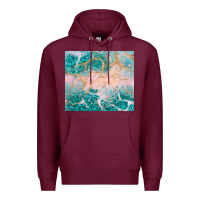 Burgundy turquoise glitter Premium Hoodie - JahusDesignShop