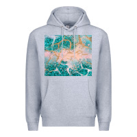 Heather Grey turquoise glitter Premium Hoodie - JahusDesignShop