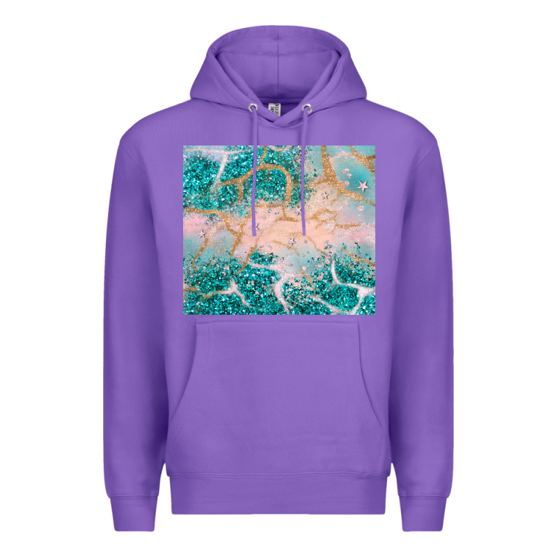 Turquoise Glitter Premium Hoodie by JahusDesignShop | Teevron