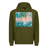 Army Green turquoise glitter Premium Hoodie - JahusDesignShop