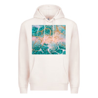 Pale Pink turquoise glitter Premium Hoodie - JahusDesignShop