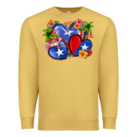 Antique Gold puerto rico hearts Premium Sweatshirt - Zillion Design Studio