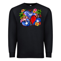 Black puerto rico hearts Premium Sweatshirt - Zillion Design Studio