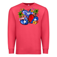 Cardinal puerto rico hearts Premium Sweatshirt - Zillion Design Studio