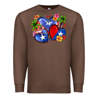 Chestnut puerto rico hearts Premium Sweatshirt - Zillion Design Studio