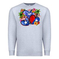 Heather Grey puerto rico hearts Premium Sweatshirt - Zillion Design Studio