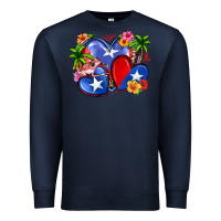 Navy puerto rico hearts Premium Sweatshirt - Zillion Design Studio