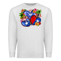 Oatmeal Heather puerto rico hearts Premium Sweatshirt - Zillion Design Studio