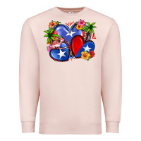 Pale Pink puerto rico hearts Premium Sweatshirt - Zillion Design Studio