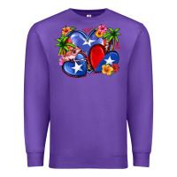 Purple puerto rico hearts Premium Sweatshirt - Zillion Design Studio