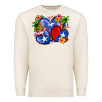 Sandshell puerto rico hearts Premium Sweatshirt - Zillion Design Studio