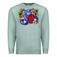 Seafoam puerto rico hearts Premium Sweatshirt - Zillion Design Studio