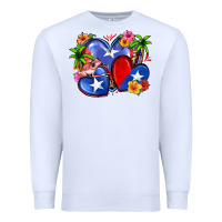 White puerto rico hearts Premium Sweatshirt - Zillion Design Studio