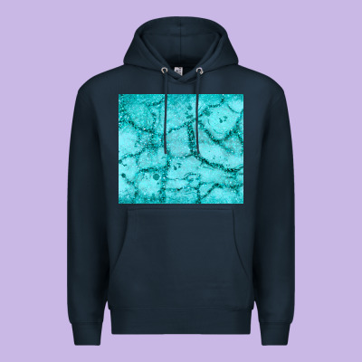 Turquoise Glitter Premium Hoodie Designed By Jahusdesignshop