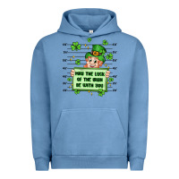 Pigment Pebble Blue may the luck of the irish be with you Urban Hoodie - Artiststas