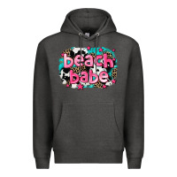 Charcoal Heather beach babe Premium Hoodie - AdoDesignShop