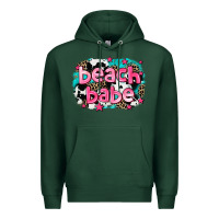 Sports Green beach babe Premium Hoodie - AdoDesignShop