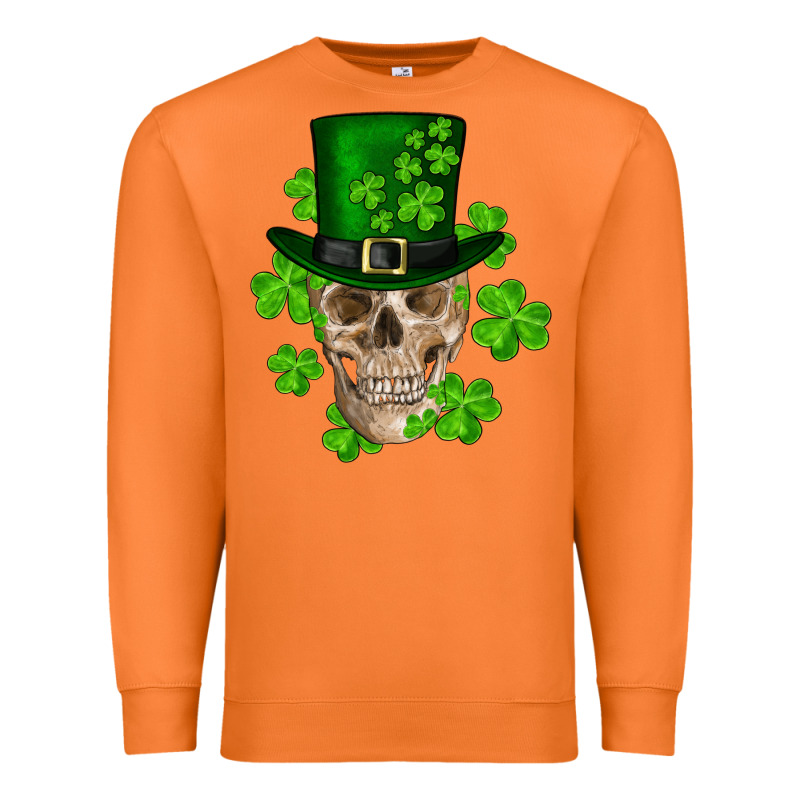 St. Patrick's Day Skull Premium Sweatshirt by RanaPortraitStore | Teevron