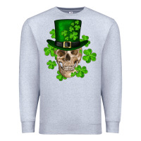 Heather Grey st. patrick's day skull Premium Sweatshirt - RanaPortraitStore