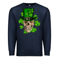Navy st. patrick's day skull Premium Sweatshirt - RanaPortraitStore