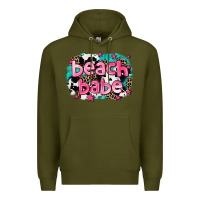Army Green beach babe Premium Hoodie - AdoDesignShop