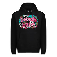Black beach babe Premium Hoodie - AdoDesignShop