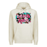 Oatmeal Heather beach babe Premium Hoodie - AdoDesignShop