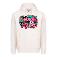 Pale Pink beach babe Premium Hoodie - AdoDesignShop