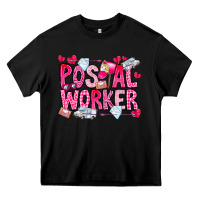Black Postal Worker Heavy Core Tee - CowhideDigitalArt