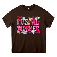 Chocolate Brown Postal Worker Heavy Core Tee - CowhideDigitalArt